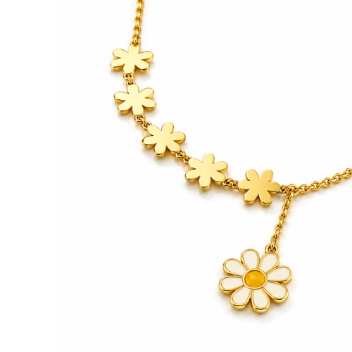 Daisy | Gold Plated Fiorella Drop Necklace