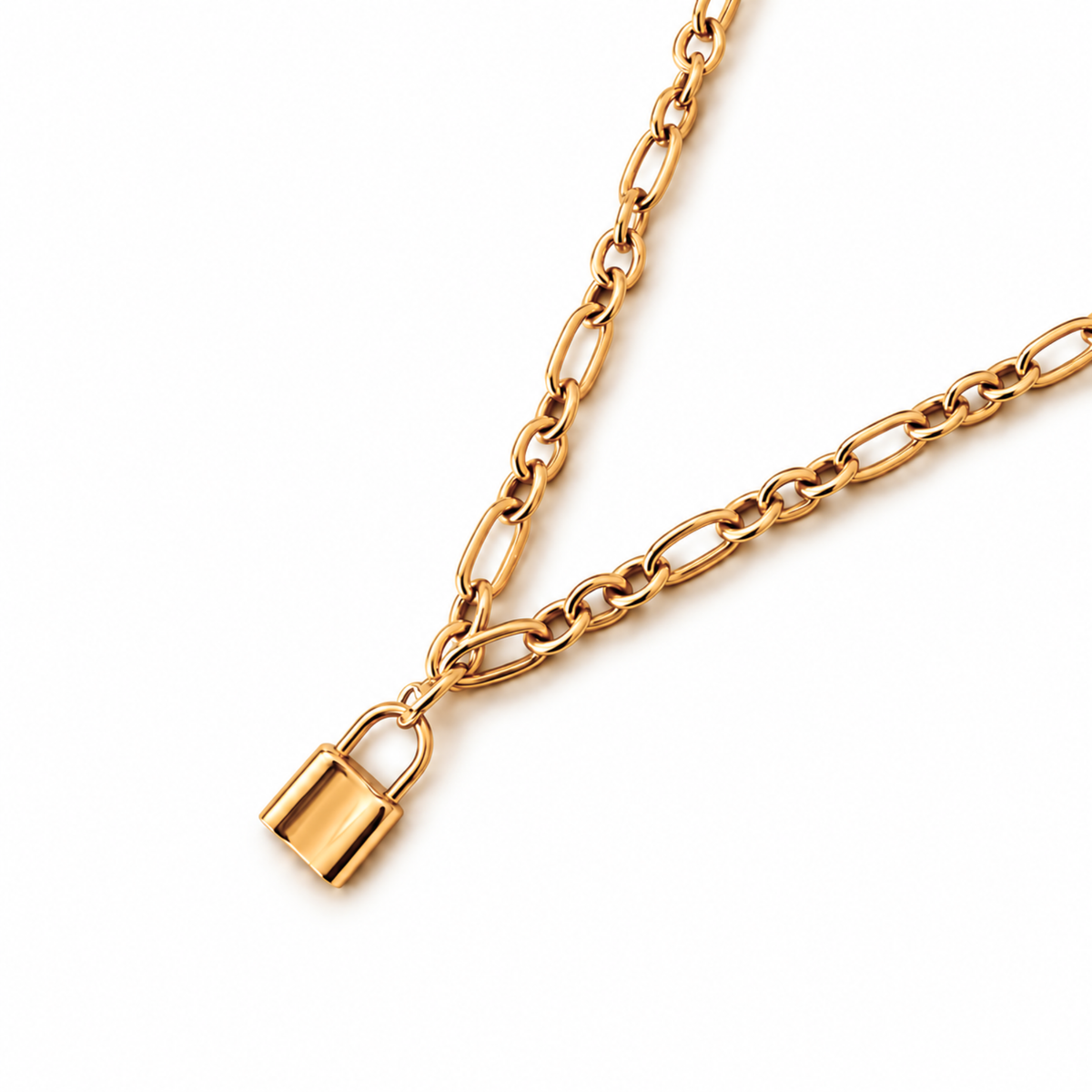 Marinela | Gold Plated Love Lock Necklace