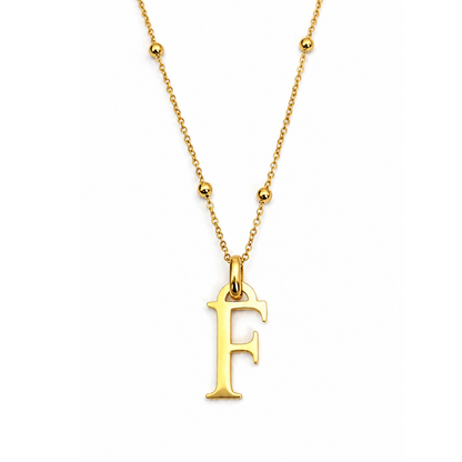 Avelia | Gold Plated Initial Pendant Necklace
