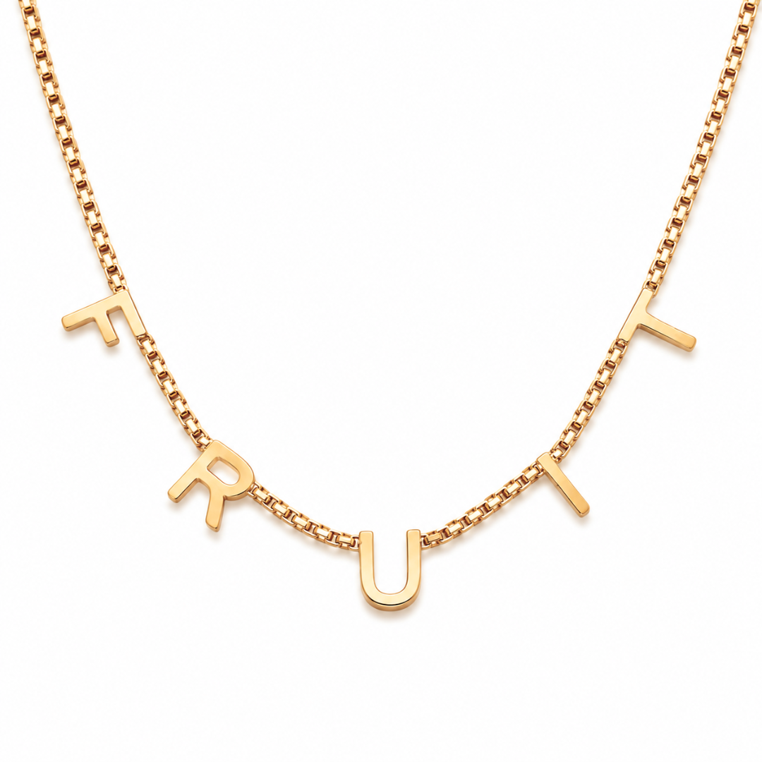 Veronika | Gold Plated Suspended Personalised Name Necklace