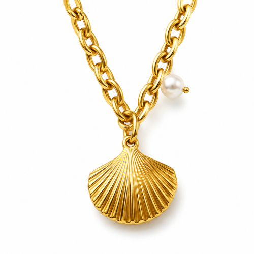 Lumera | Gold Plated Pearl Charm Necklace