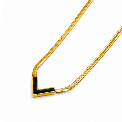 Aura | Gold Plated Hera Chevron Necklace