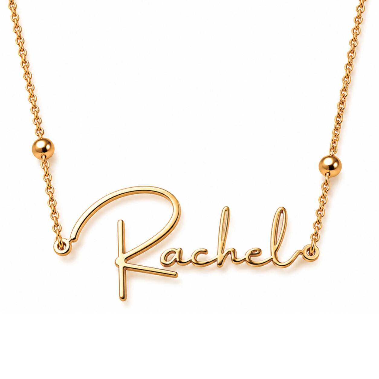 Ray | Gold Plated Personalised Single Name Necklace