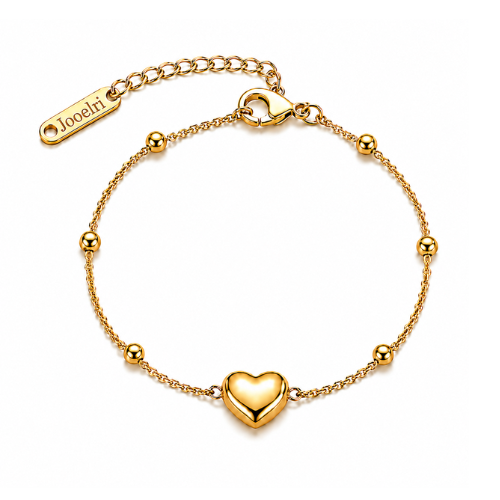 Chiara | Gold Plated Mini Luxe Heart Bracelet