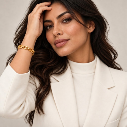 Kiana | Gold Plated Cuban Link Style Bracelet