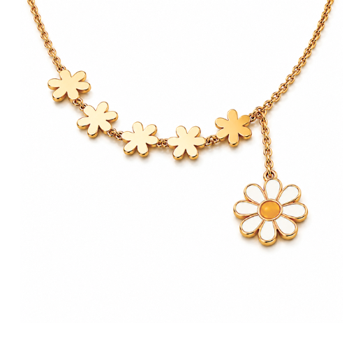 Daisy | Gold Plated Fiorella Drop Necklace