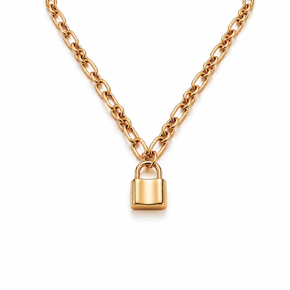 Marinela | Gold Plated Love Lock Necklace