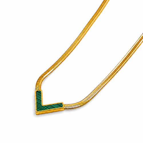 Aura | Gold Plated Hera Chevron Necklace