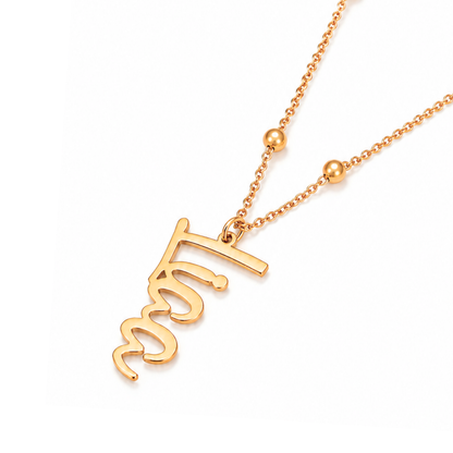 Liaa | Gold Plated Personalised Single Name Necklace