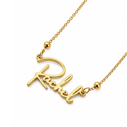Ray | Gold Plated Personalised Single Name Necklace