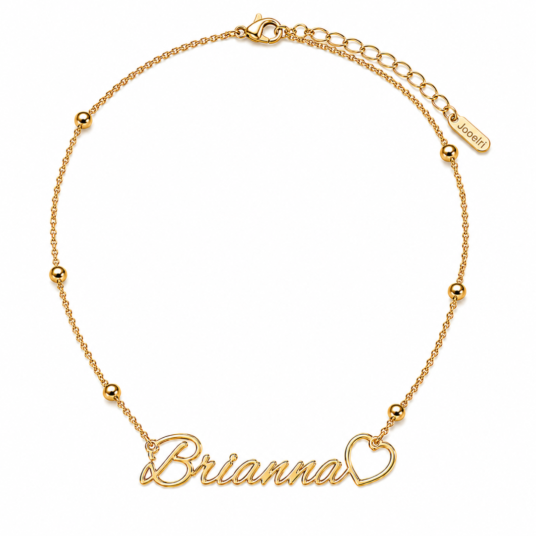 Deema | Gold Plated Personalised Heart Necklace