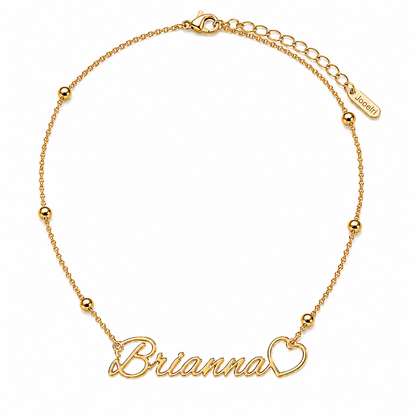 Deema | Gold Plated Personalised Heart Necklace