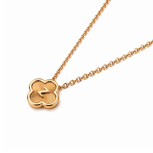 Laura | Gold Plated Soleil Clover Initial Pendant