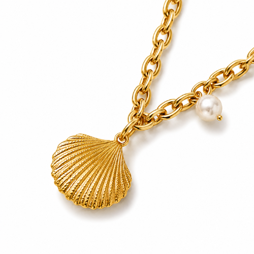Lumera | Gold Plated Pearl Charm Necklace