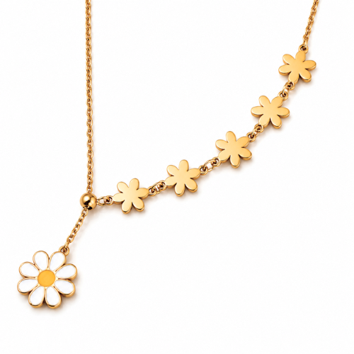 Daisy | Gold Plated Fiorella Drop Necklace