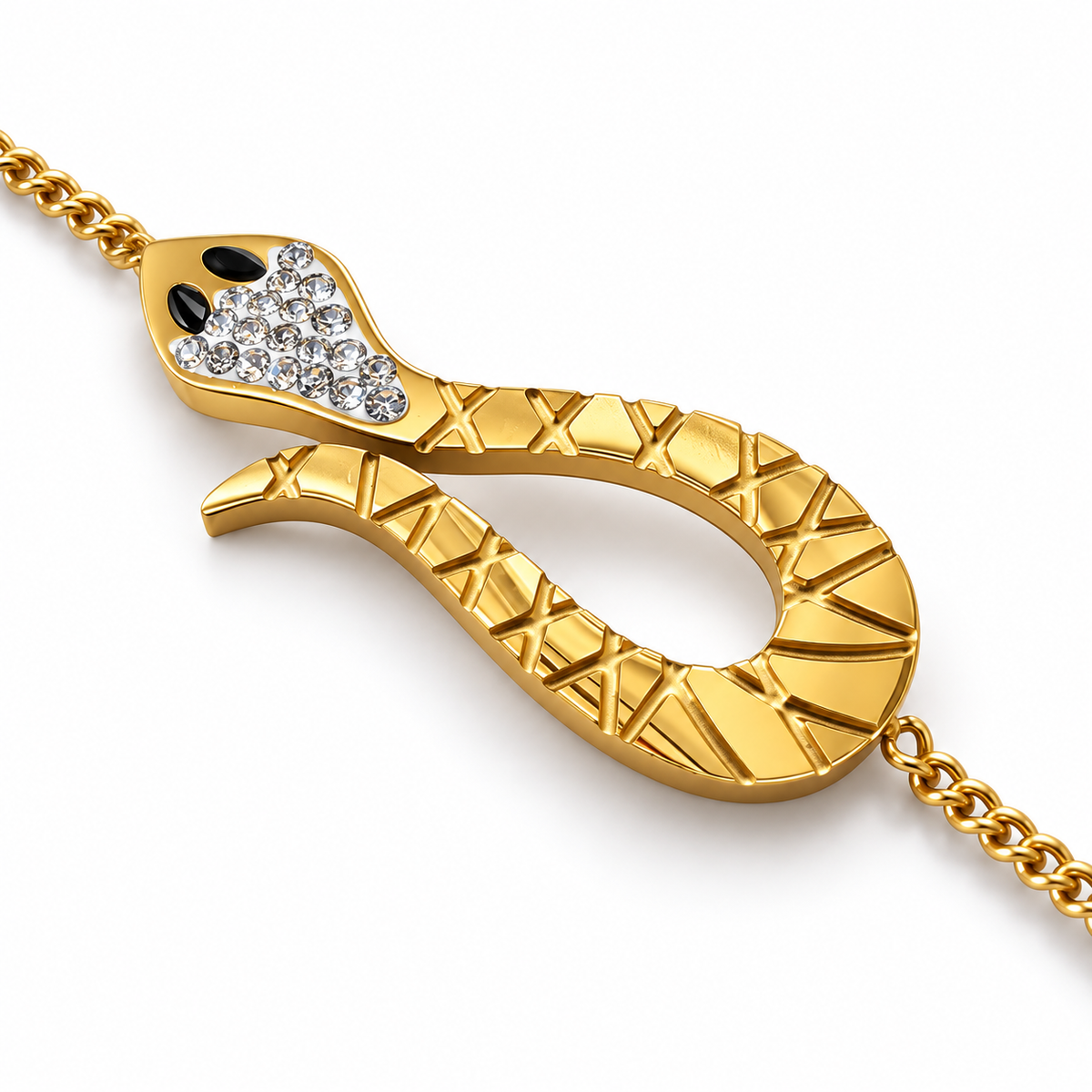 Claudia | Gold Plated Serpent Layered Bracelet