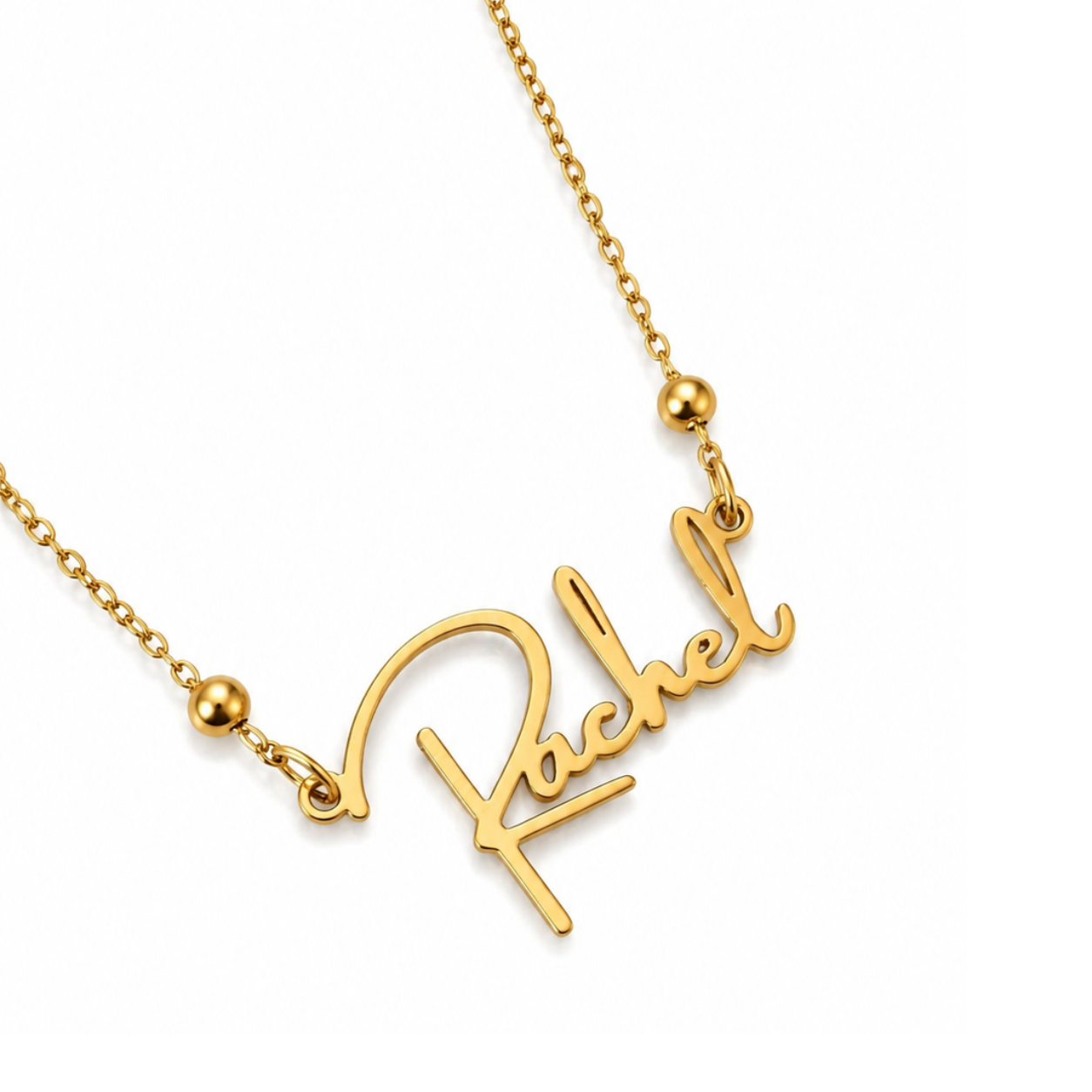 Ray | Gold Plated Personalised Single Name Necklace