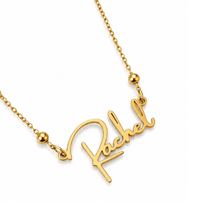 Ray | Gold Plated Personalised Single Name Necklace