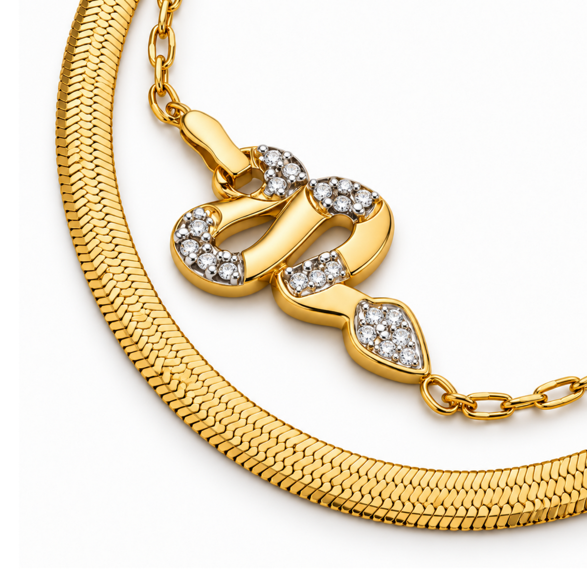 Avi | Gold Plated Snake Bracelet