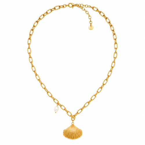 Lumera | Gold Plated Pearl Charm Necklace