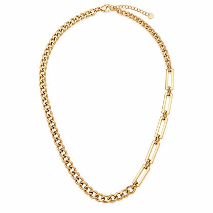 Marcella | Gold Plated Hybrid Link Necklace