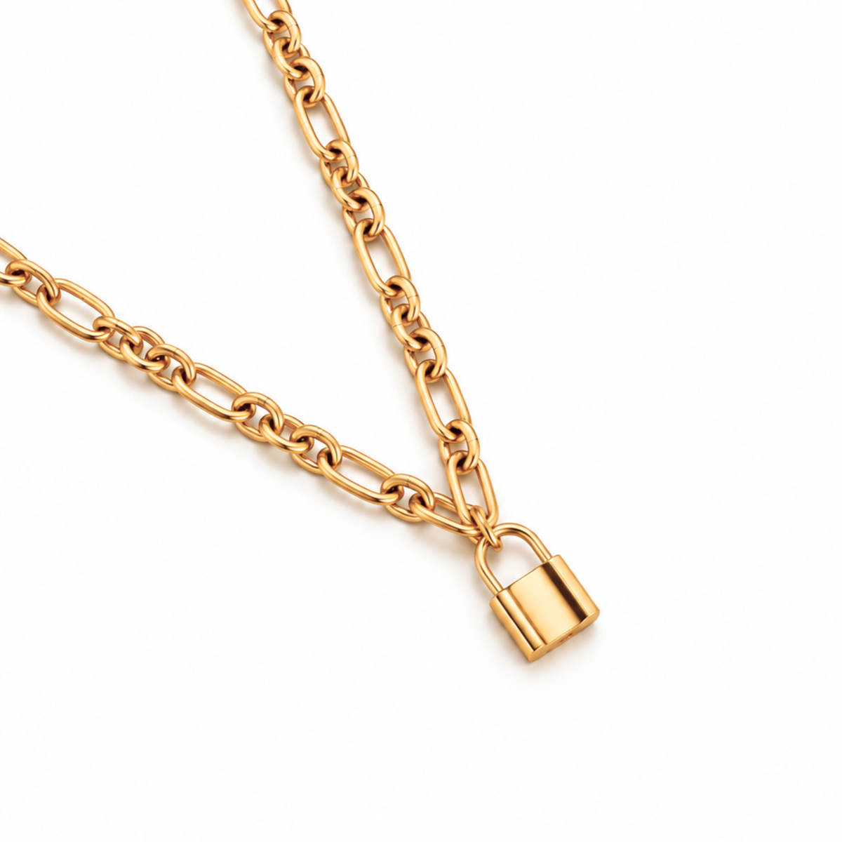 Marinela | Gold Plated Love Lock Necklace