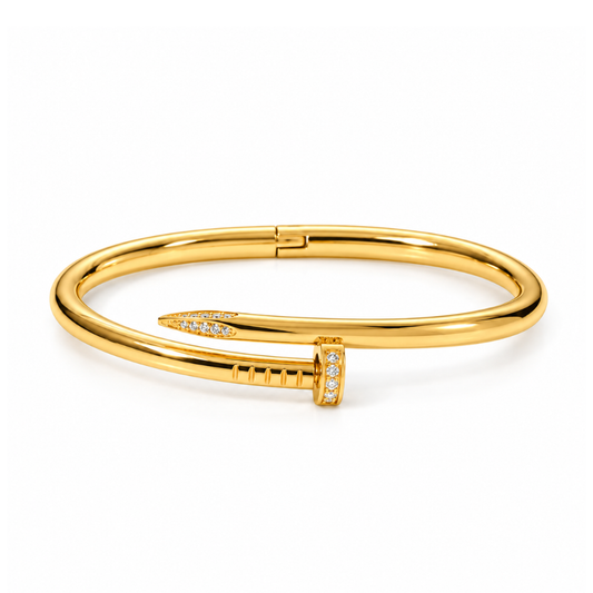 Nyra | Gold Plated Zircon Nail Bangle