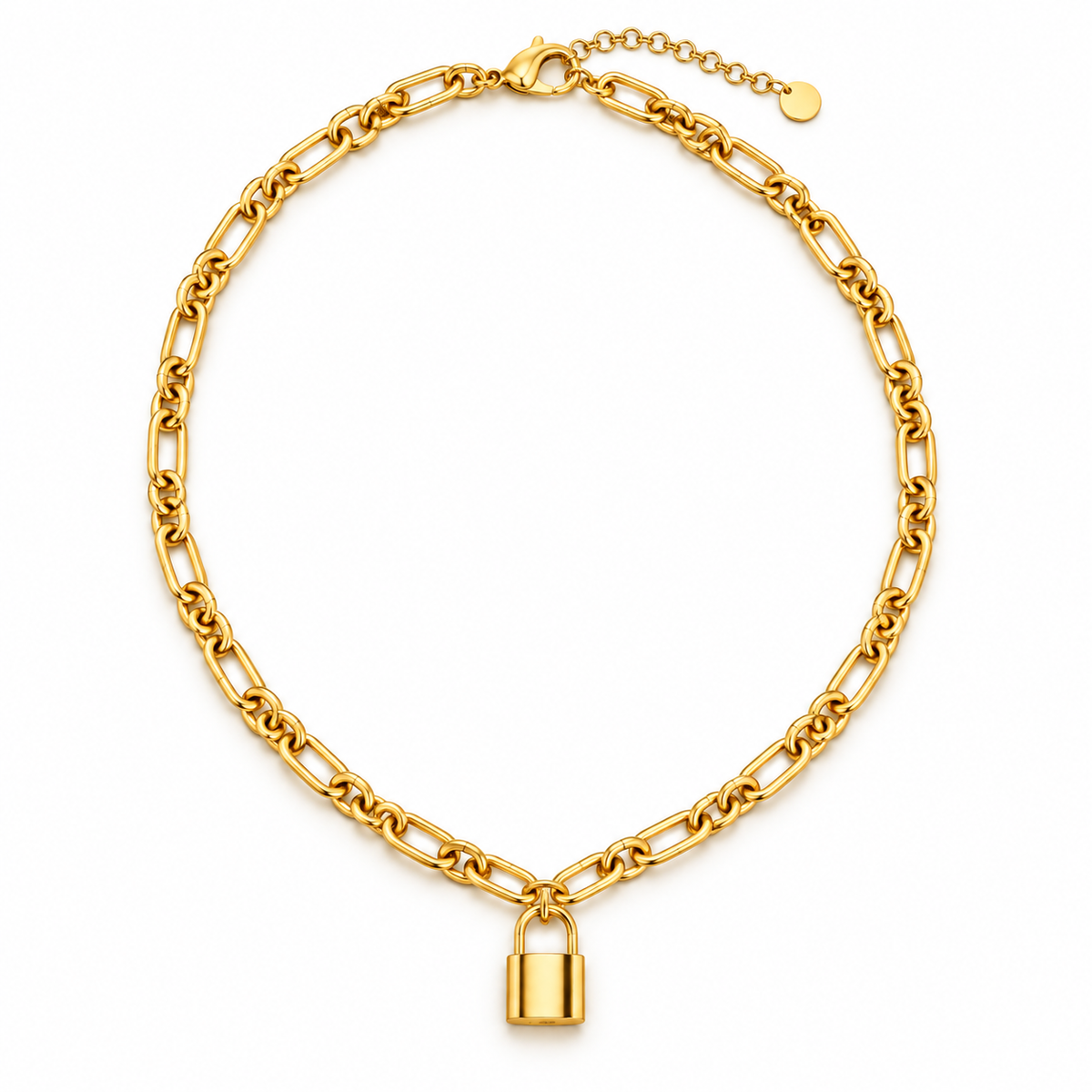 Marinela | Gold Plated Love Lock Necklace