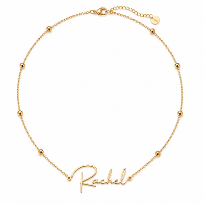 Ray | Gold Plated Personalised Single Name Necklace
