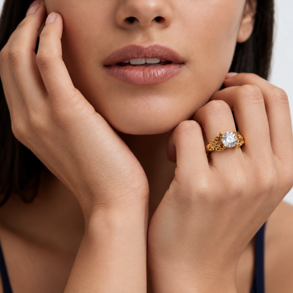 Mimi | Gold Plated Luxe Solitaire Ring