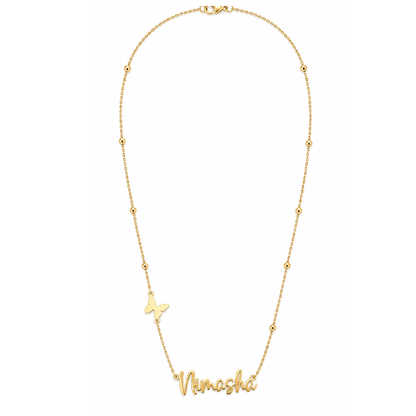 Nerissa | Gold Plated Personalised Single Name Necklace