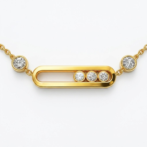 Sheena | Gold Plated Geometric Sliding Ball Bracelet
