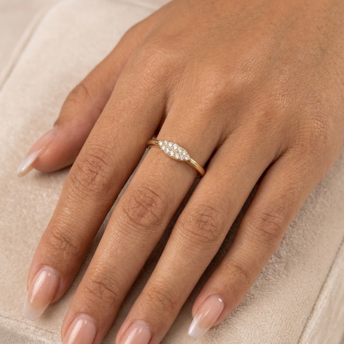 Anara | Gold Plated Resizable Pearl Ring