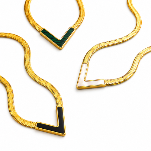 Aura | Gold Plated Hera Chevron Necklace