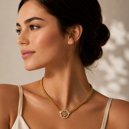 Celia | Gold Plated Eternal Arbor (Tree of Life) Necklace