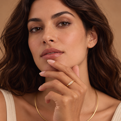 Anara | Gold Plated Resizable Pearl Ring