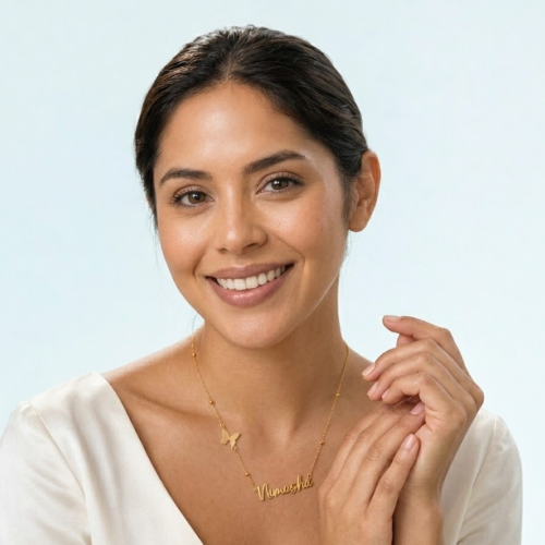 Nerissa | Gold Plated Personalised Single Name Necklace