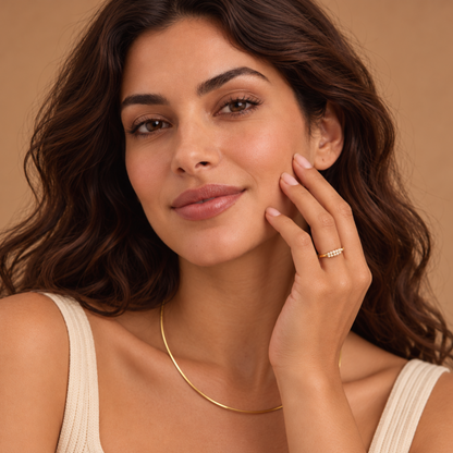 Anara | Gold Plated Resizable Pearl Ring