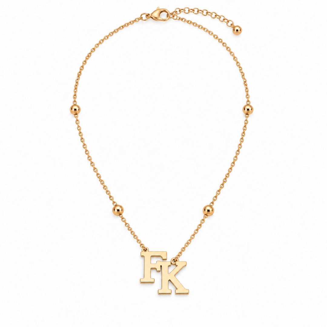 Ivana | Gold Plated Double Initial Necklace