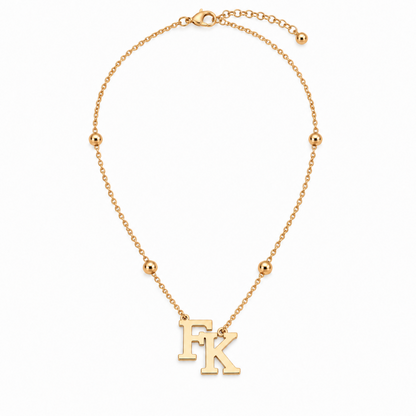 Ivana | Gold Plated Double Initial Necklace