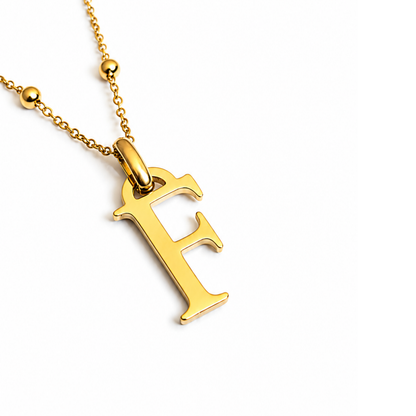 Avelia | Gold Plated Initial Pendant Necklace