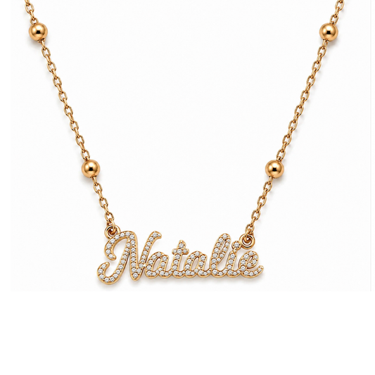 Sonia | Gold Plated Personalised ICY Name Necklace