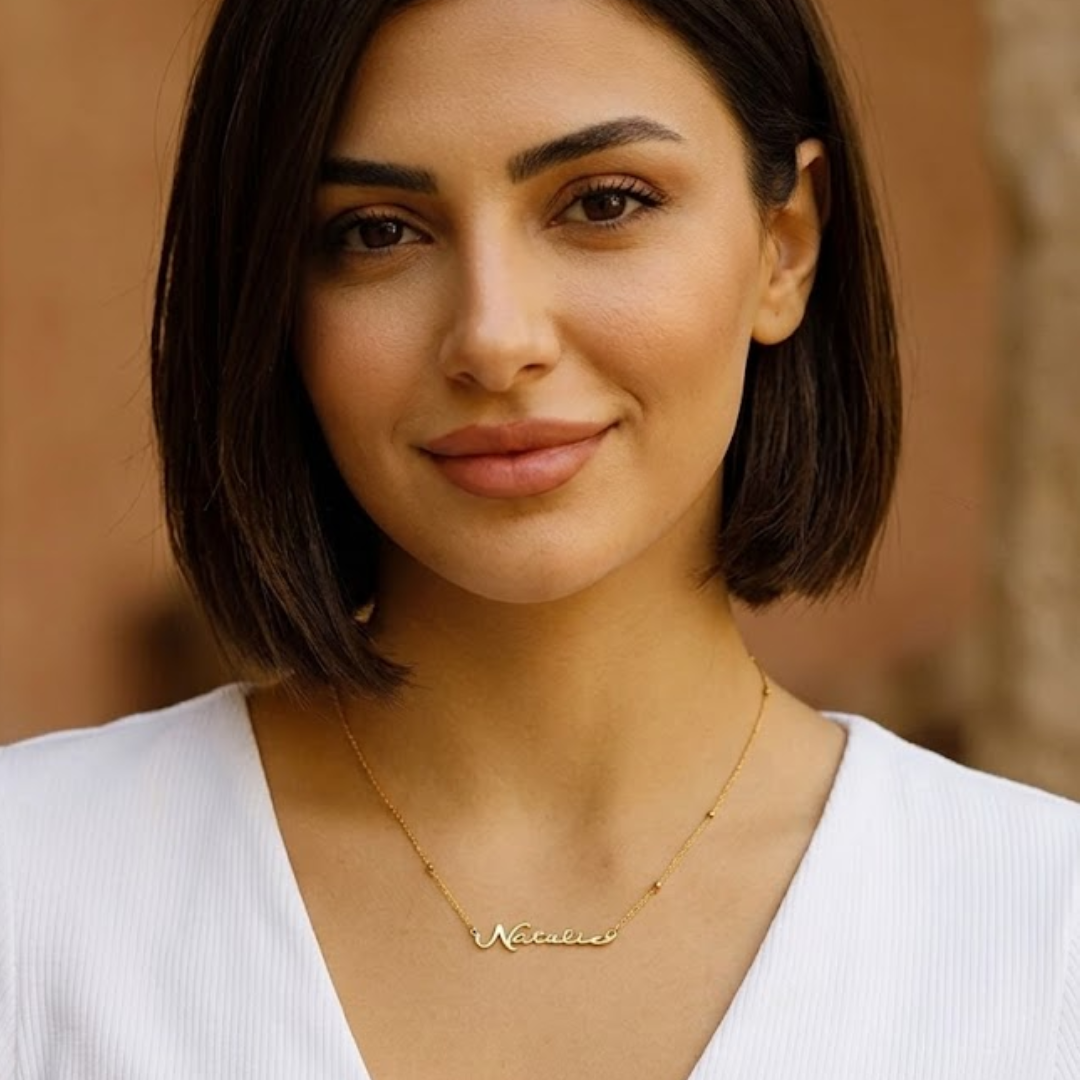 Ivara | Gold Plated Personalised Single Name Necklace