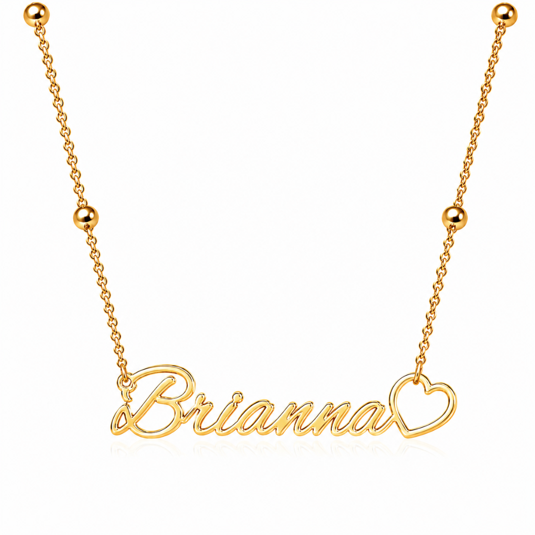 Deema | Gold Plated Personalised Heart Necklace