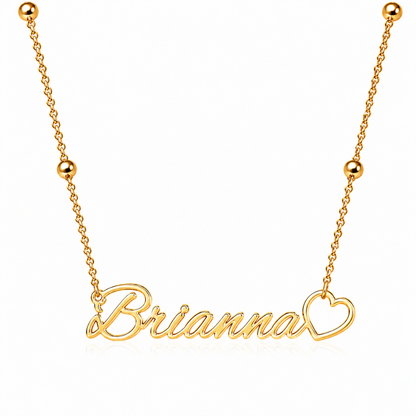 Deema | Gold Plated Personalised Heart Necklace