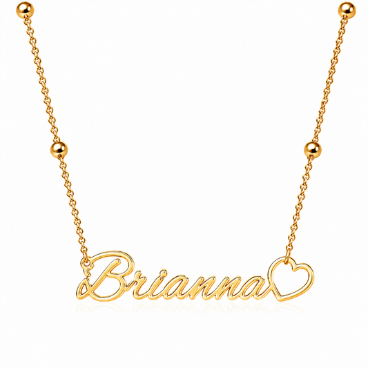 Deema | Gold Plated Personalised Heart Necklace
