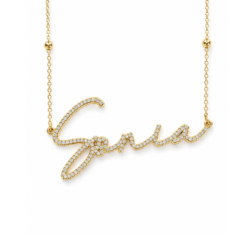 Sonia | Gold Plated Personalised ICY Name Necklace