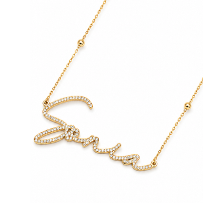 Sonia | Gold Plated Personalised ICY Name Necklace