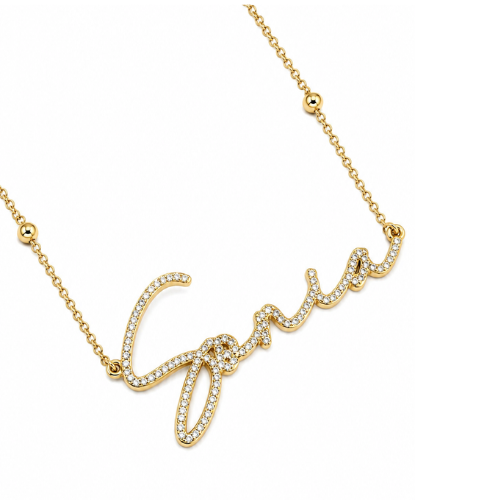 Sonia | Gold Plated Personalised ICY Name Necklace