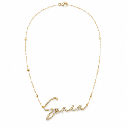 Sonia | Gold Plated Personalised ICY Name Necklace